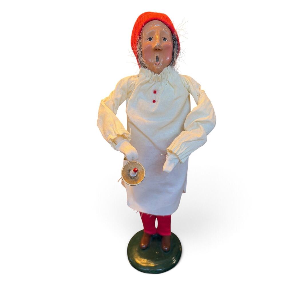Byers Choice Scrooge Christmas Caroler White Red 1984/1995 Second Edition